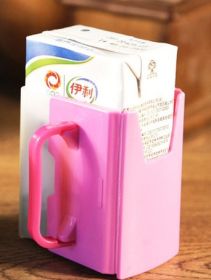 Toddler Water Cup Holder Carton Milk Adjustable Anti-spill Container