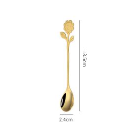 Japanese Style Stainless Steel Cartoon Sunflower Spoon