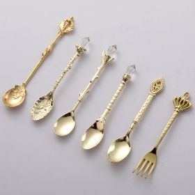 European Cutlery 6 Set Fruit Fork Retro Decoration