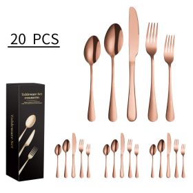 Titanium-plated Stainless Steel Cutlery 5-component Set Of 20