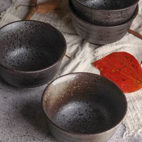 Creative Retro Stoneware Japanese Tableware Ceramic Bowl