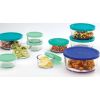 Anchor Hocking Classic 24 Piece Round Glass Food Storage Set with Mixed Blue Lids