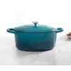 Crock Pot Artisan 7QT Oval Dutch Oven, Teal