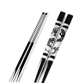 Household Laser Non-slip Hollow Square Chopsticks