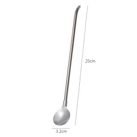 304 Food Grade Stainless Steel Tableware Straw Spoon