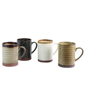 Gibson Home Terra Bella 18.5 oz Mug Set in Assorted Colors, Set of 4