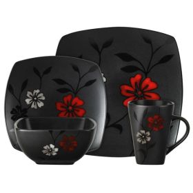 Gibson 16-Piece Evening Blossom Dinnerware Set