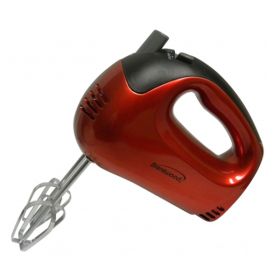 Brentwood 5-Speed Hand Mixer in Red