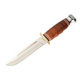 KA-BAR Bowie Marine Hunter Fixed 5.8 in Blade Leather Handle