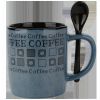 Coffee Mug and Spoon Set (8 Pieces - 4 Mugs + 4 Spoons)