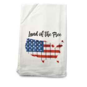 Designer Land of the Free USA Flour Sack Tea Towel (2-pack)