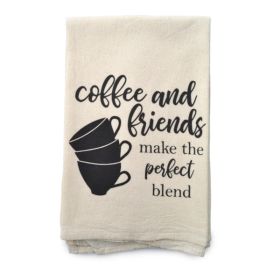 Designer Coffee & Friends Printed Flour Sack Tea Towel (2-pack)