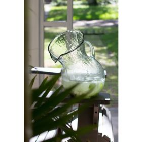 Large Glass Tilted Pitcher