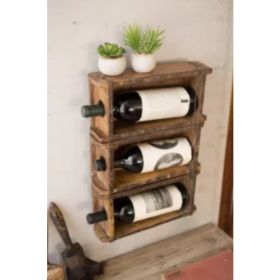 Hanging Antique Brick Mold Wine Rack