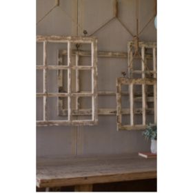 Set Of 4 Window Frame Wall Art. X-Large 41" X 24"T  Large 26" X 31"T  Medium 21" X 24"T  Small 16" X 20"T