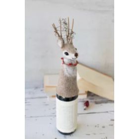 Felt Christmas Deer Wine Topper