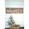 Merry Christmas Sign On Recycled Wood