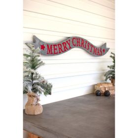 Metal Merry Christmas Banner