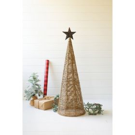 Seagrass Christmas Tree With Metal Star