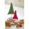 Set Of Two Felt Christmas Trees