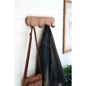 Reclaimed Wooden 4 Hook Coat Rack