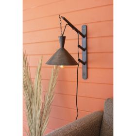 Adjustable Wall Lamp With Hammered Metal Shade