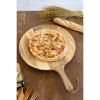 Large Round Mango Serving Board With Handle