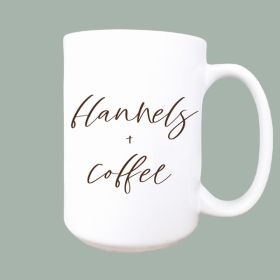 Flannels and coffee ceramic coffee mug