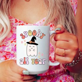 Spooky all year ceramic coffee mug