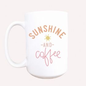 Sunshine and coffee ceramic coffee mug