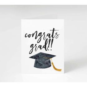 Graduate Hat Congrats Grad Graduation Card