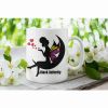 Black Butterfly Fairy Mug and Coaster Set