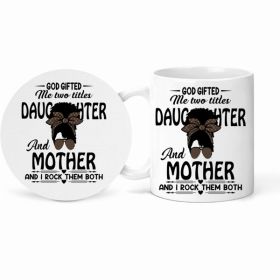 Daughter and Mother Mug and Coaster Set