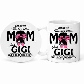 Mom and Gigi Mug and Coaster Set