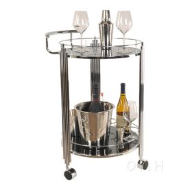 Anne Home - 2-Tiered Round Serving Trolley