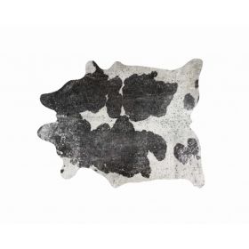 72" x 84" Silver Black & White Cowhide  Rug