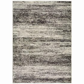 3'x5' Distressed Ash and Charcoal Abstract Indoor Area Rug