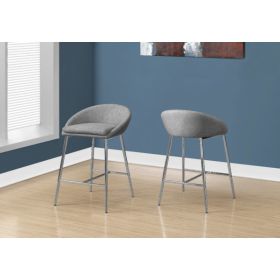 41" x 41" x 59.5" Grey  Foam  Metal  Polyester  Barstool 2Pieces