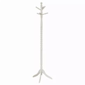 20" x 20" x 71.75" White Solid Wood Coat Rack