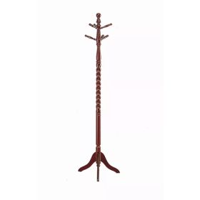 20" x 20" x 71.75" Cherry Solid Wood Coat Rack