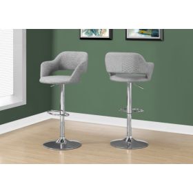 21" x 22.5" x 36" Grey  Foam  Metal  Polyester  Barstool