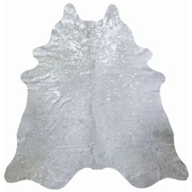 6 Ft Silver Devore Brindled Cowhide Rug