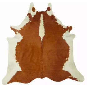 6 Ft Hereford Brindled Cowhide Rug