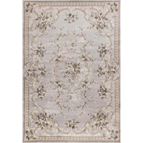 3' x 5' Light Grey Polypropylene Area Rug