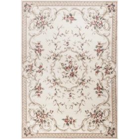 3'x5' Polypropylene Ivory Area Rug