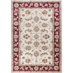 3'x5' Polypropylene Ivory or Red Area Rug