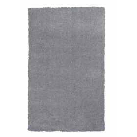 2' x 4' Polyester Grey Area Rug