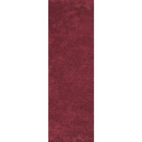 2' x 7' Runner Polyester Red Area Rug