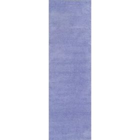 2' x 7' Runner Polyester Purple Area Rug