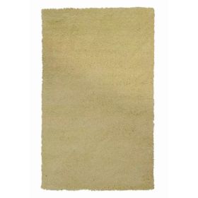 2'x4' Polyester Canary Yellow Accent Rug